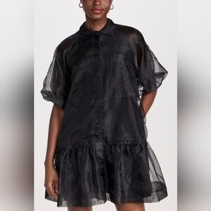 Simkhai Crissy Women's Organza Black Dress Size XS